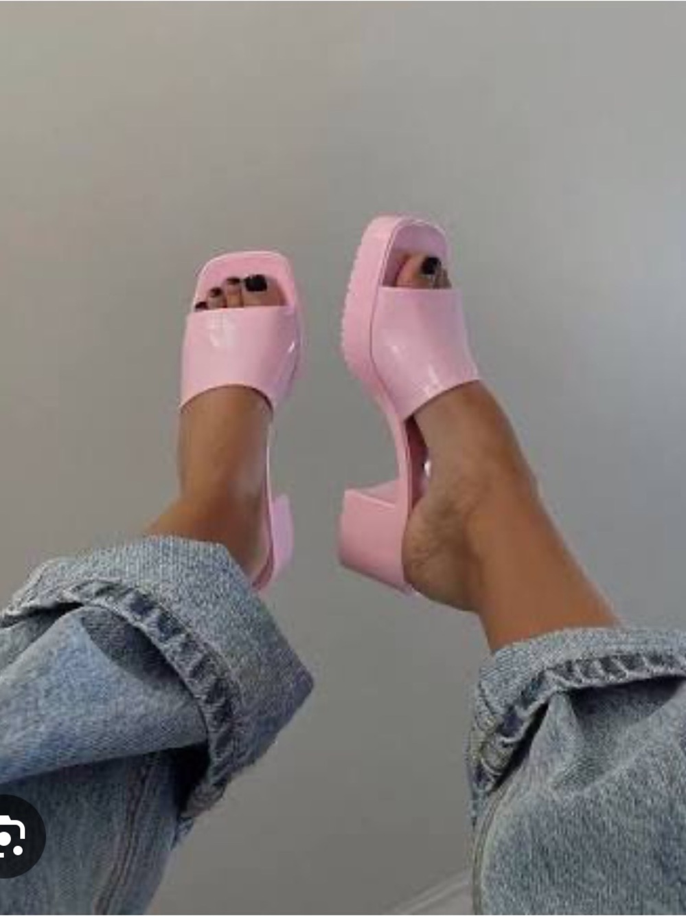 🩵 Steve Madden Harin Sandals Pink Baby Blue Patent Slide Mules 10 Barbie - Picture 4 of 16